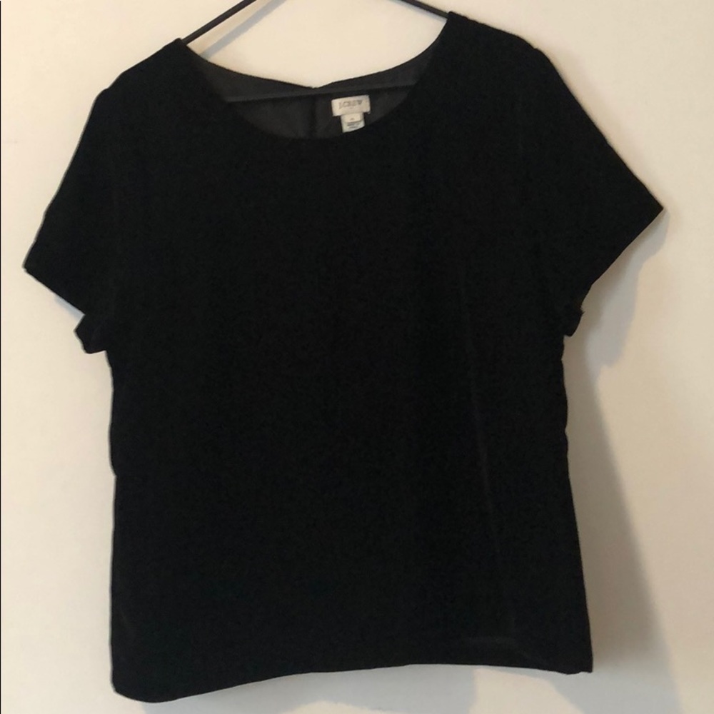 JCrew Black Velvet Shirt XL